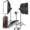 Kit de 3, Flash MS-300 con Softbox de 60X90, tripodes, trigger XT-16, estuche, reflector | MS300-D - GODOX-0