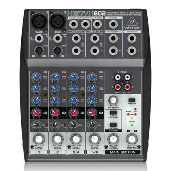 Consola de 8 entradas (2-XLR) 2-BUSES 802 XENYX - BEHRINGER-0