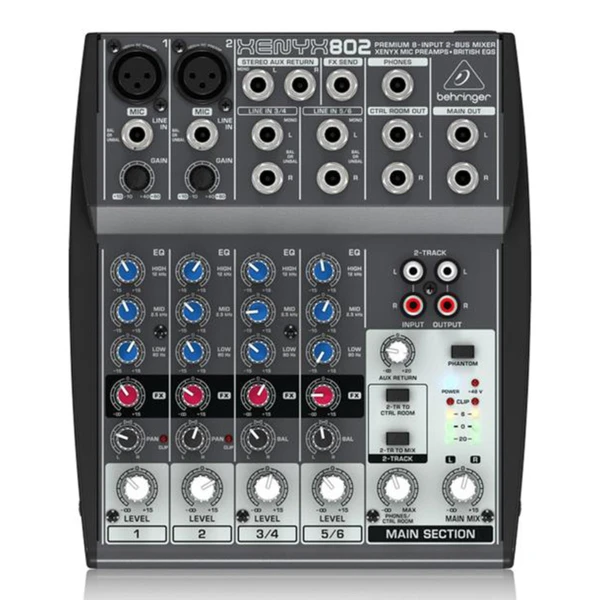 Consola de 8 entradas (2-XLR) 2-BUSES 802 XENYX - BEHRINGER-0