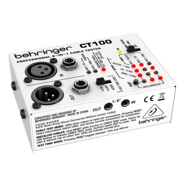 Cable tester probador de cables 6 en 1 CT100 - Behringer-12537