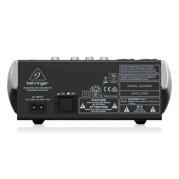 CONSOLA DE 6-ENTRADAS | QX602MP3, XENYX - BEHRINGER-12472