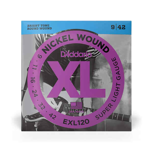 Juego de cuerdas para guitarra electrica EXL120 .9 - D'ADDARIO-0