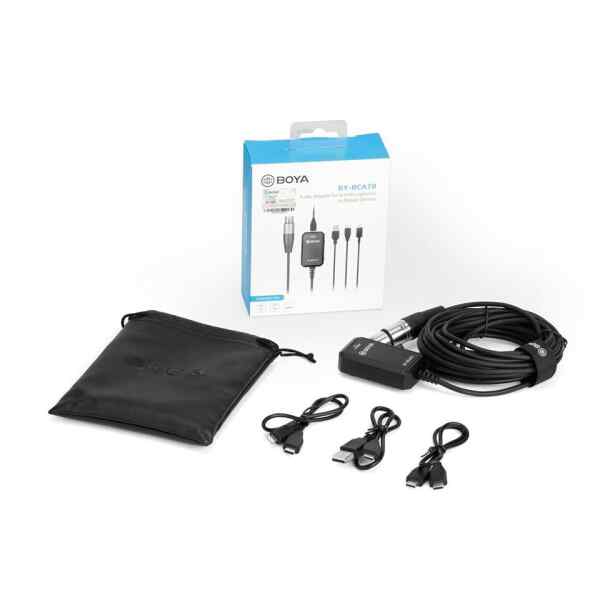 Cable Adaptador de XLR a USB y LIGHTING | BY-BCA70 - Boya-13598