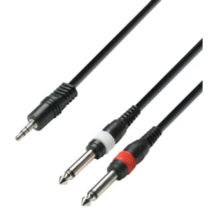 Cable para audio de MINI PLUG STEREO – 2 x 1/4″ 3M  |  K3YWPP0300 – ADAM HALL