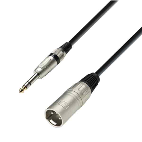 Cable para microfono XLRM - JACK 6.3 mm STEREO | K3BMV0300 - ADAM HALL-0