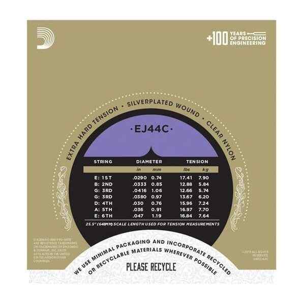 Juego de cuerdas nylon proarte EJ44C - D'ADDARIO-14516