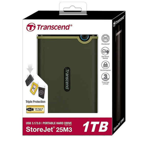 Disco Duro 1TB Slim StoreJet 25M3G, TS1TSJ25M3G - Transcend-14788