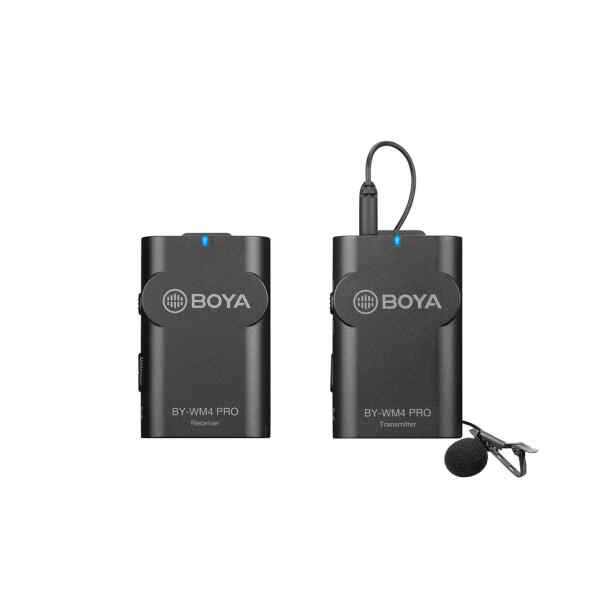 Microfono inalambrico de solapa 1TX Y 1RX P/TEL/DSLR | BY-WM4 PRO - BOYA-0