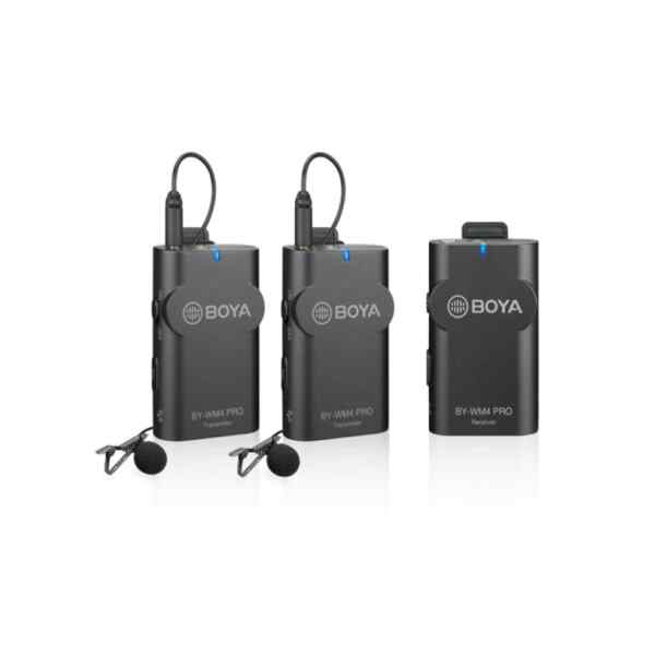 Microfono inalambrico de solapa 1TX Y 2RX P/TEL/DSLR | BY-WM4 PRO-K2 - BOYA-0