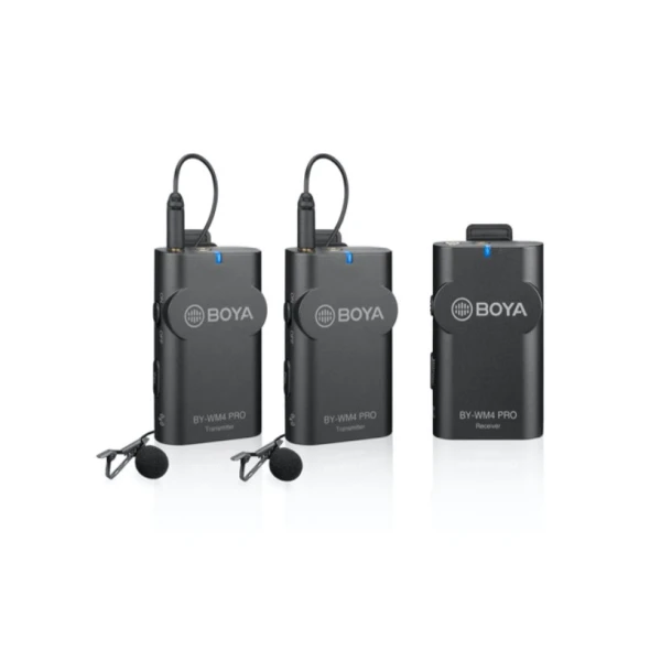 Microfono inalambrico de solapa 1TX Y 2RX P/TEL/DSLR | BY-WM4 PRO-K2 - BOYA-0