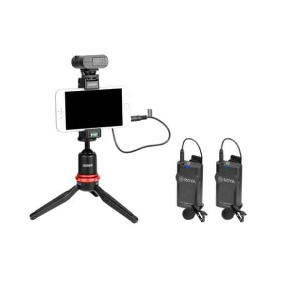 Microfono inalambrico de solapa 1TX Y 2RX P/TEL/DSLR | BY-WM4 PRO-K2 - BOYA-15906