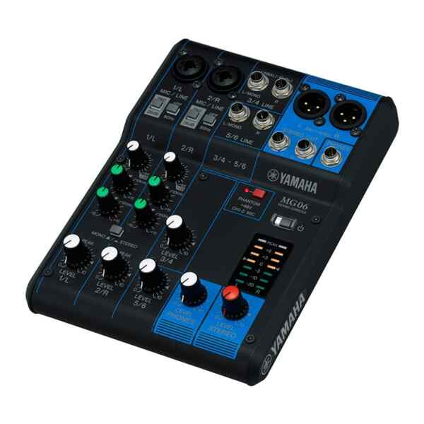 Consola Analoga de 6 entradas de linea | MG06 - YAMAHA-0