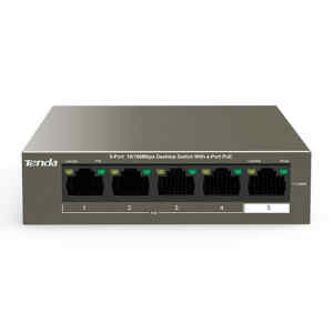 Switch de 5 puertos 4 PoE 10/100 | TEF1105P-4-63W - TENDA-0