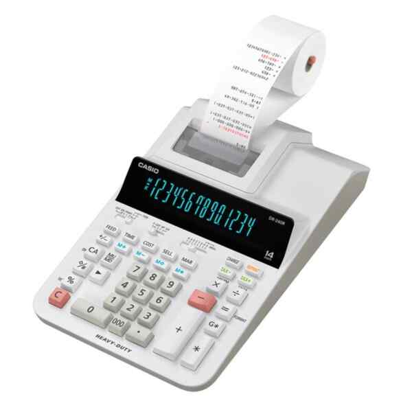 Calculadora e impresora | DR-240R-WE - CASIO-0