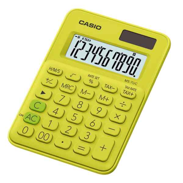 Calculadora mini de escritorio | MS-7UC-YG - CASIO-0