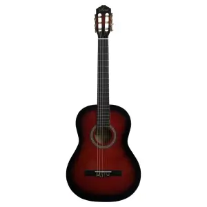 Guitarra clasica roja con bordes negros  |  SARA