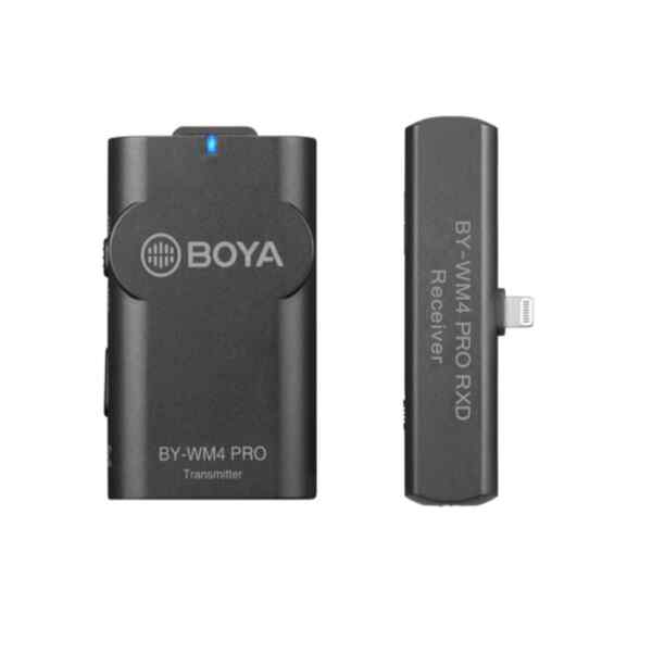 MICROFONO INALAMBRICO DE SOLAPA 1TX Y 1RX P/IPHONE | BY-WM4-PRO-K3 - BOYA-20203