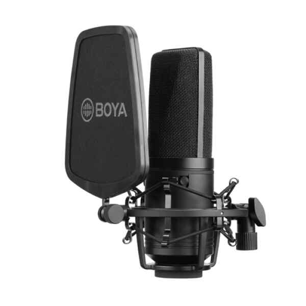 Microfono de estudio condensador, multipatron salida XLR l BY-M-M1000 - Boya-0