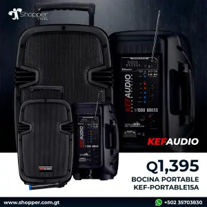 Bocina portable 1500W l KEF-PORTABLE15A – KEF AUDIO