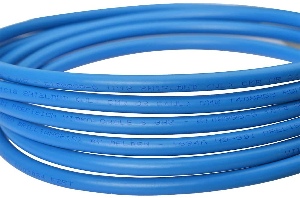 Cable de video color azul HD-SDI/HDTV 75 OHMS | AWG19/metro - Belden