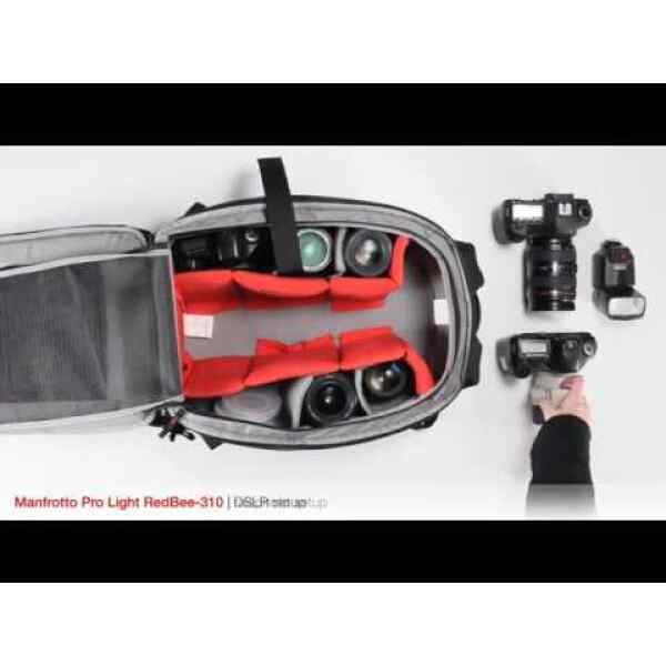 Mochila para camara DSLR Pro Light Negro | REDBEE-310 - MANFROTTO-21245
