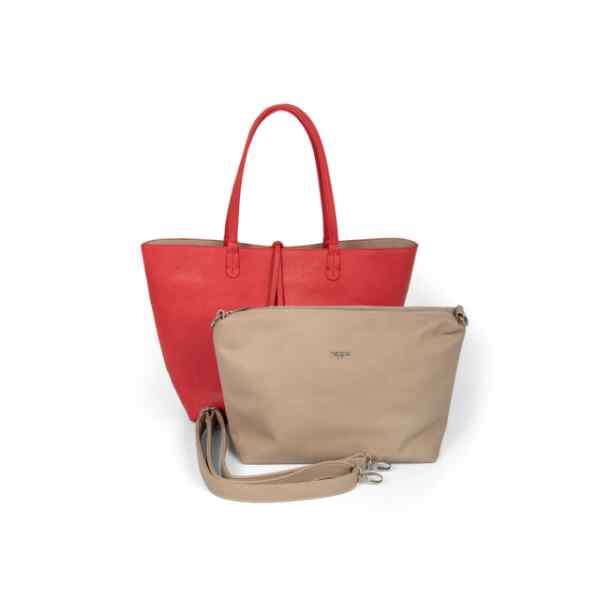 Bolso/shopping doblefaz roja l BUFEER - NAPPA-22443