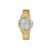 Reloj standard analogo dorado con blanco l CASIO-0