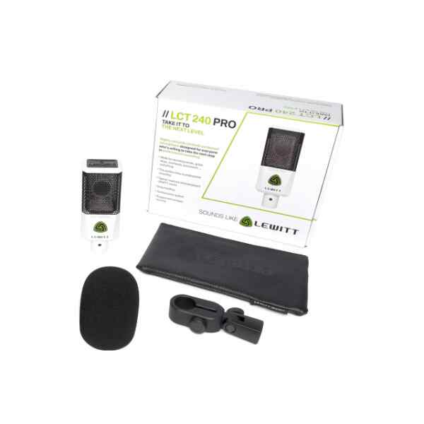 Microfono condensado para estudio de grabacion l LTC 240 WH - LEWIT-0