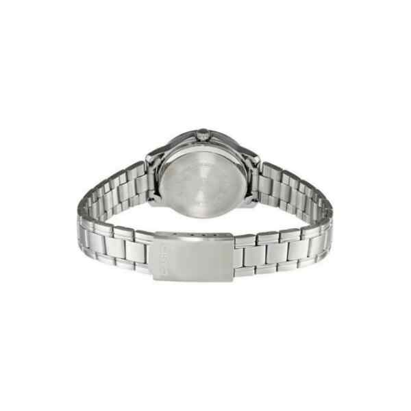 Reloj analogo metal wr plateado con negro l CASIO-22523