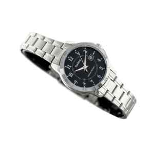 Reloj analogo metal wr plateado con negro l CASIO
