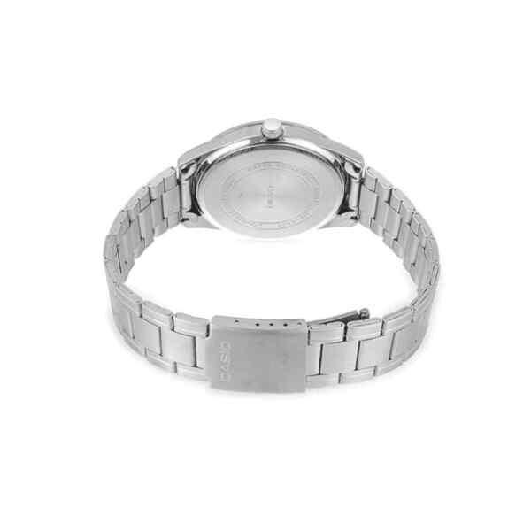 Reloj analogo metal wr plateado con azul l CASIO-22527