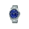 Reloj analogo metal wr plateado con azul l CASIO-0