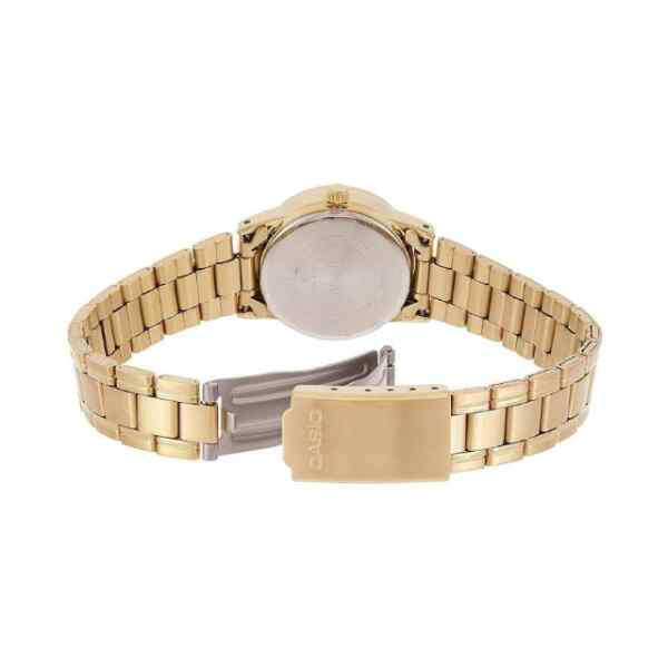 Reloj standard analogo negro con dorado l CASIO-22498