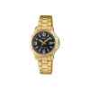 Reloj standard analogo negro con dorado l CASIO-0