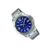 Reloj analogo metal wr plateado con azul l CASIO-22526