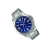 Reloj analogo metal wr plateado con azul l CASIO-22526