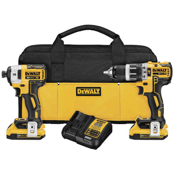 Kit barreno percutor y atornillador de impacto inalambricos 20v, 3250 rpm | DCK287D2 - DEWALT-0