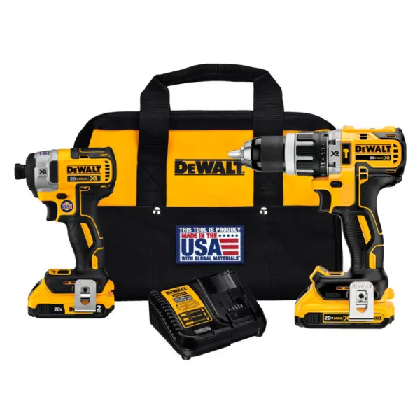 Kit de barreno rotacional inalambrico 1/2" + atornilador | DCK277D2-B3 - DEWALT-0