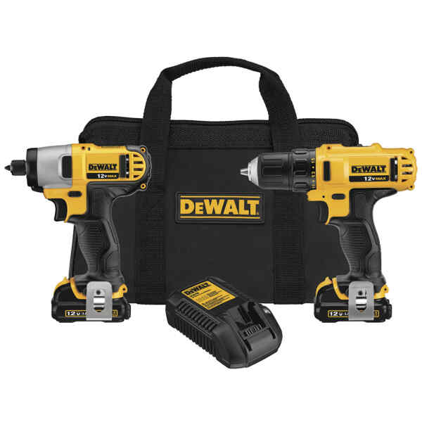 Kit de barreno rotacional inalambrico 3/8", 12v, 1500 rpm | DCK211S2 - DEWALT-0