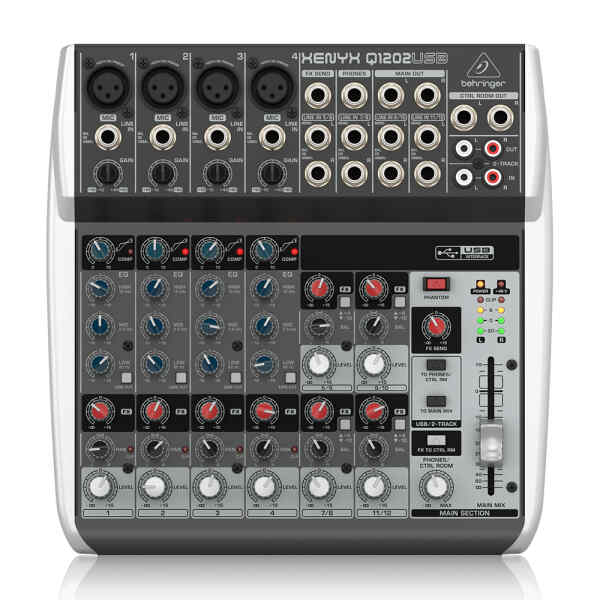 Consola premium de 12 entradas y 2 buses con preamplificadores y compresores de micrófono | XENYX Q1202USB - BEHRINGER-0