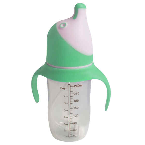 Biberon de pingüino anticolico verde | POLAR BABY-0