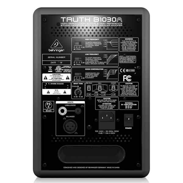 Monitor de estudio de referencia activo de 2 vias de alta resolucion con woofer de kevlar de 5,25" | TRUTH B1030A - BEHRINGER-25760