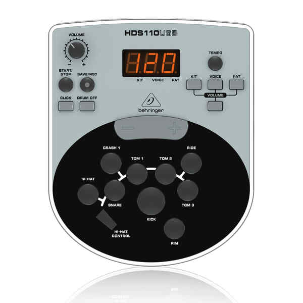 Bateria electronica de 8 piezas con 123 sonidos, 15 juegos de bateria e interfaz USB | XD8USB - BEHRINGER-25971