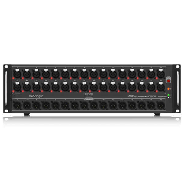 Caja de E / S con 32 preamplificadores Midas controlados a distancia, 16 salidas y conexión en red AES50 | S32 - BEHRINGER-0