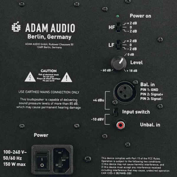 Monitor de gama alta para estudio 8 pulgadas 70W l T8V - ADAM AUDIO-26064