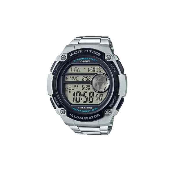 Reloj 5 alarmas gris l CASIO-0