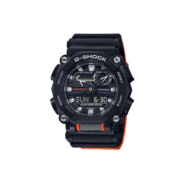 Reloj g-shock negro con anaranjado correa de tela l CASIO-0