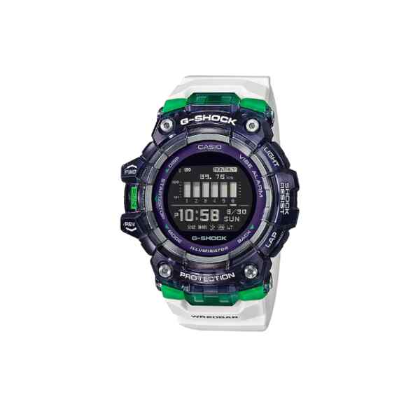Reloj g-shock blanco con verde bluetooth l CASIO-0