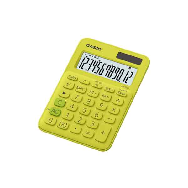 Calculadora mini escritorio amarilla l CASIO-0