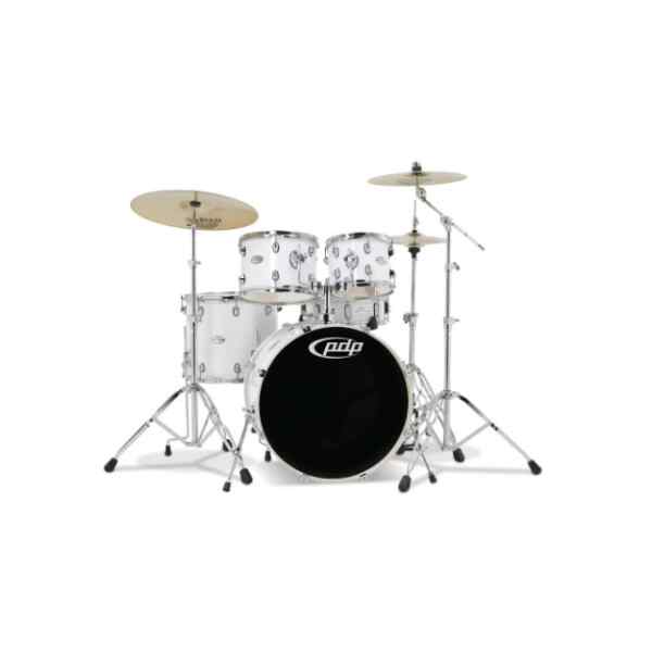 Bateria acustica 5 piezas pearlescent white l PDP-0